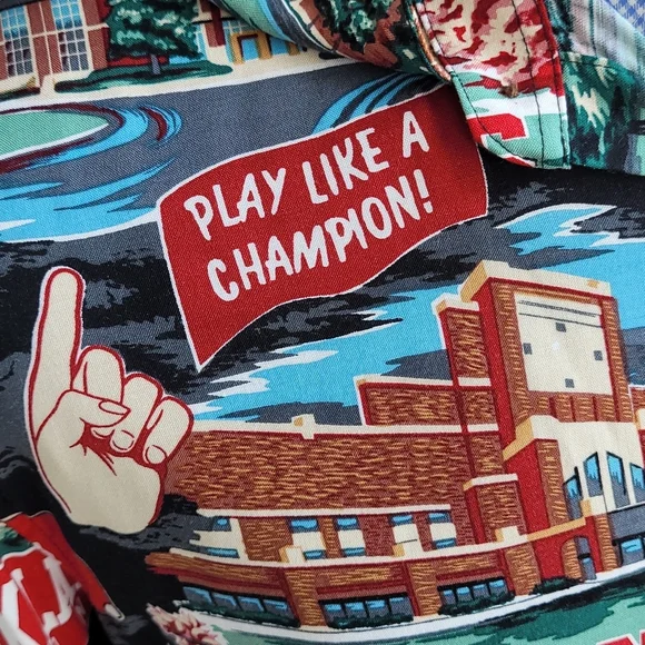 OU OKLAHOMA SOONERS Football‎ Reyn Spooner Rayon Large Hawaiian Shirt VTG RARE